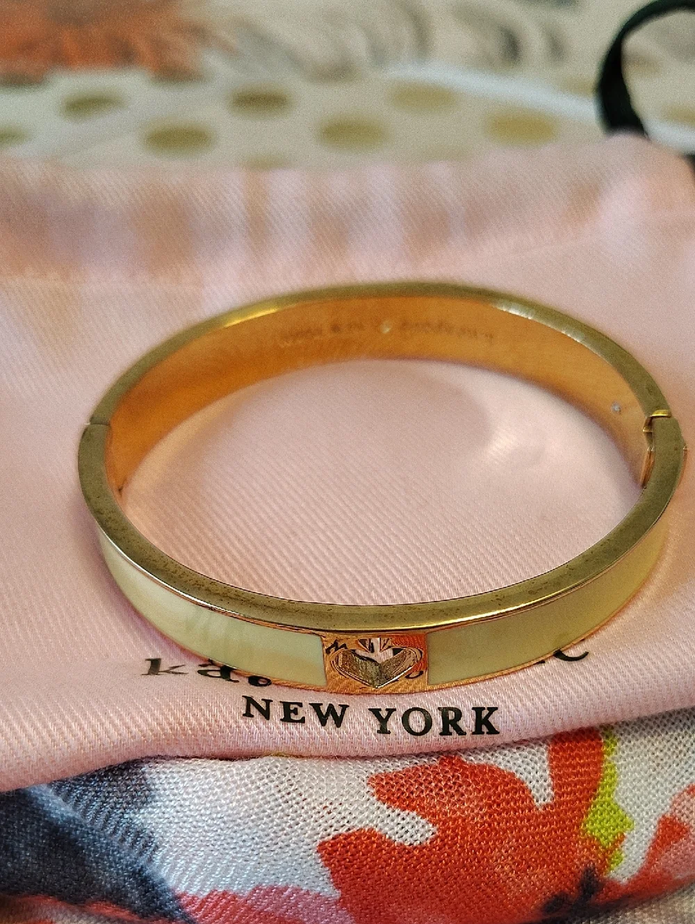 Kate Spade New York Yellow Bangle with Gold Spade Bracelet - Picture 4 of 4